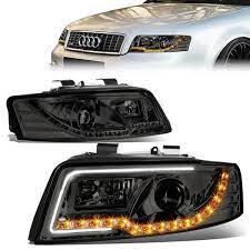 02 05 Audi A4 S4 B6 Quattro Led Drl Turn Signal Projector Headlights Smoked Audi A4 Audi Projector Headlights