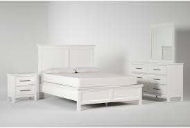 Shop regitina white 5 piece king size bedroom furniture set. Dawson White Full 4 Piece Bedroom Set Living Spaces
