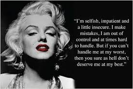 Marilyn Monroe Quote Photo Poster If You Can T Handle Me At My Worst 24x36 Marilyn Monroe Quotes Monroe Quotes Marilyn Monroe Photos