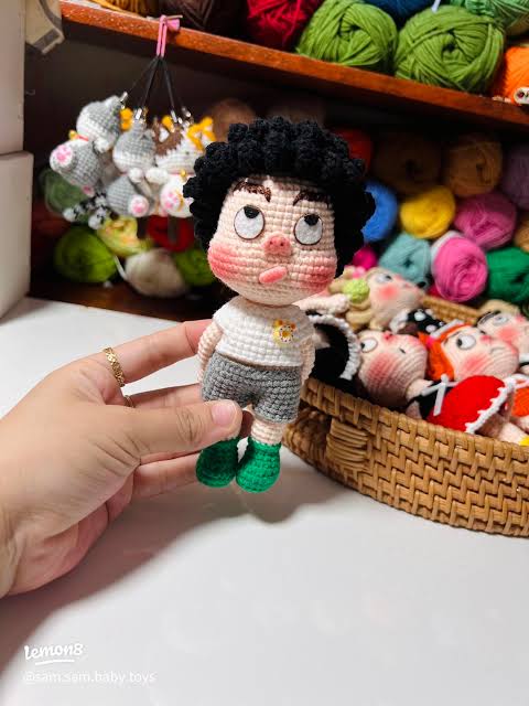 Móc khóa gấu len