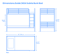 Ikea grey metal twin bunk bed $100 (rac > burlington) pic hide this posting restore restore this posting. Ikea Svarta Bunk Bed Dimensions Drawings Dimensions Com