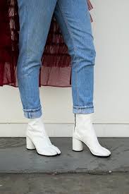 Throughout his career margiela opted for anonymity, seldom making public appearances and consistently refusing to grant interviews. Maison Margiela Patent Leather Tabi Boot White Garmentory