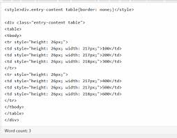 Draw Table Without External And Internal Borders Wordpress Org