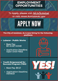 1,649 jobs in tuscaloosa, al. Is In Anniston Alabama Psa Employment Opportunities Apply Now The City Of Anniston Is Now Hiring To Apply Please Follow Alabama Metropolitan