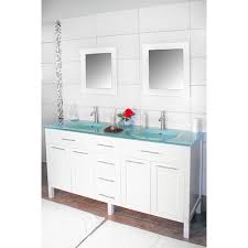 w/integrated glass sinks, solid doors