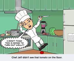 Cartoon Chef Jeff Getting In To Trouble Again Cartoon Chef Funny Comics Cartoon