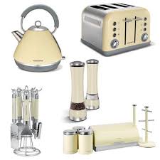 Morphy Richards Cream Kitchen Set Accents Range Including Kettle Toaster Kettle And Toaster Kitchen Canisters Cream Kitchen