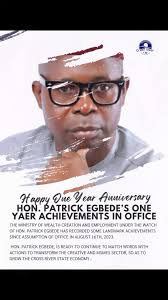The Ministry of Wealth Creation and Employment under the watch of Hon.  Patrick Egbede has recorded some landmark achievements since assumption of  office in August 16th, 2023. On assumption, The Hon ...
