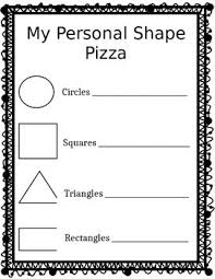 My Personal Shape Pizza Worksheet Shapes Preschool Shapes Lessons Kindergarten Math Center