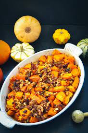 Kurbisgemuse Aus Dem Ofen Herbstlich Gemischt Kurbisgemuse Rezept Kurbisgemuse Kurbisrezepte