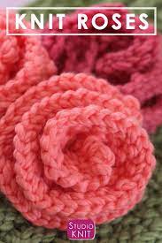 Sl1, *k, repeat * 2nd row (and every alt row) : Knitted Rose Flower Pattern Knitted Flower Pattern Rose Flower Pattern Knitted Flowers