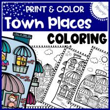Use red, orange, yellow, green, blue, purple/violet, and indigo to finish this rainbow. Town Buildings Coloring Pages Printable Worksheets Pdf Coloring Sheets