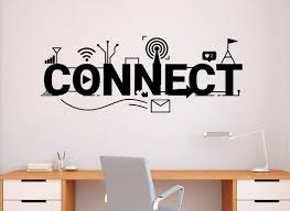 Connect Network Wall Decal Vinyl Sticker Home Office Etsy In 2020 Office Wall Decals Vinyl Wall Decals Office Office Wall Design