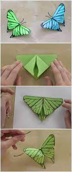 Easy To Make Origami Butterfly Wall Decoration Butterfly Crafts Origami Butterfly Easy Paper Butterfly Crafts
