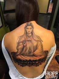 Tattoo and piercing shop in frankfurt am main. Meditation Lotus Back Piece By Phil Young Of Hope Gallery Tattoo New Haven Ct Tattoo