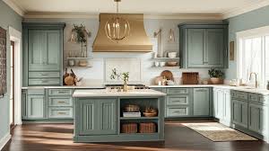 ‫أحدث أفكار تصميم خزائن المطبخ الزرقاء - مطبخ PA‬‎