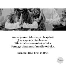Meski tidak dapat berkumpul dengan sanak saudara, wajib nih untuk kita selalu menjalin tali silaturahmi dengan saling memaafkan. Ucapan Selamat Idul Fitri Penuh Makna Dengan Gambar Canva