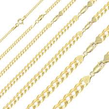 This chain is fully pave set with vs. 14k Solid Yellow Gold Cuban Necklace Chain 2 0 12 5mm Etsy