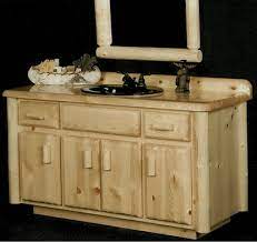 Customize this rustic knotty pine vanity to suit your decor. Viking Northwoods Pine Log Bathroom Vanity Log Cabin Rustics