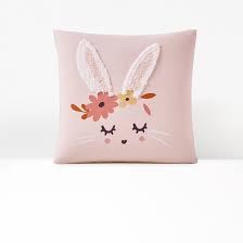 Une superbe gamme de coloris très actuels, à mixer à volonté avec les taies, housses de couette. Taie D Oreiller Coton Biologique Lapin Fleuri Imprime Rose La Redoute Interieurs La Redoute