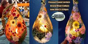 Pressed Flower Flickering Lantern