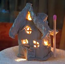 Mini Hexenhaus Aus Ton So Gross Wie Ein Streichholrz Deko Selber Machen Handgefertigt Hexenhaus