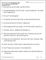 Quotation Marks Worksheet 2 Worksheets Use Of Quotation Marks Quotations Quotation Marks