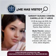 🛑 Se busca a Sarahy Susana Ceseña Carrillo, de 17 años de edad La Fiscalía  General del Estado (FGE), solicita el apoyo de la ciudadanía para localizar  a Sarahy Susana Ceseña Carrillo,