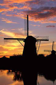 sunset windmill in holland holland windmills dutch windmills netherlands windmills
