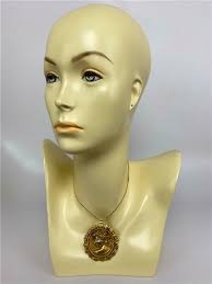 The solid 18k yellow gold charm depicts a bust of a blindfolded woman, reflecting the legal concept of the neutrality of our justice system. 18k Gold Art Nouveau Brooch Pendant Ri Antiques Mall