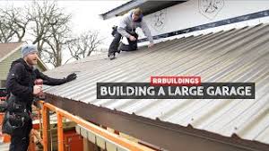 Would a metal roof be too heavy for certain types of homes, or for smaller structures like a detached garage or porch? Building A Large Garage 9 Metal Porch Roof And The Hardest Cut Of Steel Youtube