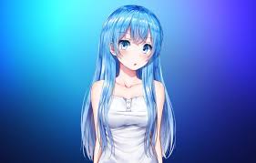 Blue Hair Anime Girl Wallpapers Wallpaper Cave