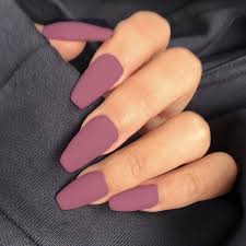 Amazon Com 24 Pcs Fake Nails Matte Coffin Nails Light Purple Full Cover Ballerina Nail Art Medium False Gel Nails Tips Sets For Women Teens Girls Light Purple Beauty