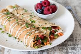 Here's the thing about crepes: Avocado Crepes With Lemon Tahini Sauce Barbara Bakes