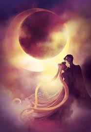 He wears a white suit with a long purple cape. I Painted This Image Of Princess Serenity And Prince Endymion Dancing Under The Moonlight As A Gift For My Friends Wedding Sailormoon