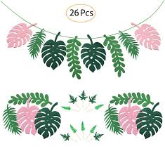 Por otro lado, con las hojas de árboles podéis hacer otras decoraciones para el centro de vuestra mesa. Hojas Tropicales No Tejidas Para La Fiesta De Hawaii Luau Decoraciones De La Fiesta De Cumpleanos De La Boda De Playa Pixhotul 16 Piezas Pancartas De Hojas Tropicales Con 10 Piezas Cake