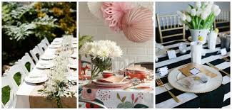 Find out what we do with dollar store tablecloths, scrapbook paper, a glue gun and flowers cut from the backyard. Baby Shower Centerpieces And Table Decorations Tablescape Ideas For Baby Showers