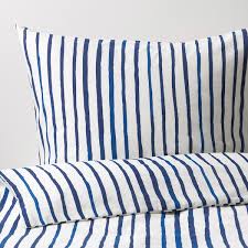 Copripiumino ikea bianco e nero. Sanglarka Copripiumino E Federa A Righe Blu Bianco 150x200 50x80 Cm Ikea It