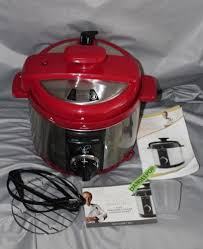 Wolfgang Puck Pressure Cooker Portable Kitchen Appliance Red