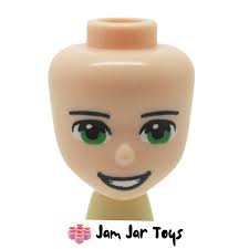 LEGO Friends Stephanie Light Nougat Minidoll Head with Blue Eyes. MDH36