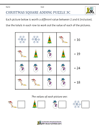 Books a million christmas puzzles. 3rd Grade Christmas Math Worksheets