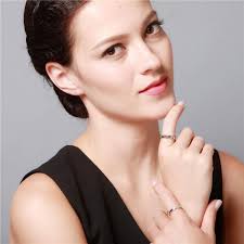 49% zbritje Unaza Çifti Kristal Femra Burra Dasmë Bizhuteri Burra Çift  Çifti Unazë Argjend Ngjyrë Argjendi Anillos Mujer Dhuratat e Dashuruarve  J293