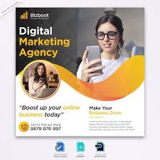 Digital Business Marketing Social Media Premium Psd Freepik Psd Banner Flyer Busines In 2020 Digital Marketing Agency Social Media Banner Business Marketing