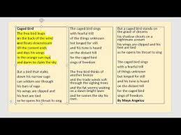 Analysis of form and technique. Caged Bird Poetry Analysis 7 6 Prep For Assessment Part 1 Mrs Sheehan Youtube