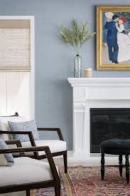 Light Blue Grasscloth Wallpaper Living Room With White Trim And Light Blue Grasscloth Wallpaper Light Blue Living Room Wallpaper Living Room Blue Living Room