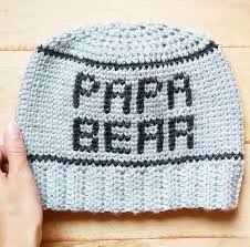 Pattern Crochet Papa Bear Beanie Tapestry Crochet Fair Isle Crochet Papa Bear Toque Diy Gift For Dad Crochet Pattern