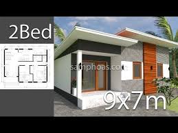 House Plans 9x7m With 2 Bedrooms Description Ground Floor Living Room Wc Kitchen Dinning T House Layout Plans Small House Design Plans Small House Plans