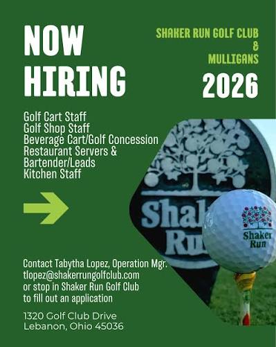 Shaker Run Golf Club | ⛳️ NOW HIRING for 2026! ⛳️ Shaker Run Golf Club &  Mulligans is gearing up for an amazing season, and we're looking for  enthusiastic,... | Instagram