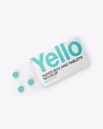 Download Paper Box With Tablets Mockup In Box Mockups On Yellow Images Object Mockups PSD Mockup Templates