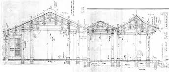 Blueprint Chinese Architecture Japanese Temple Wood Architecture
